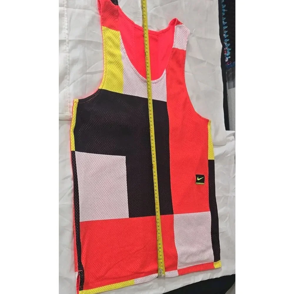 Nike‎ Mesh Colorblock Sleeveless Tank Jersey Men's 28x30 Sports Crew Neck Logo